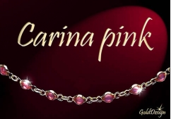 Carina pink - náramek zlacený